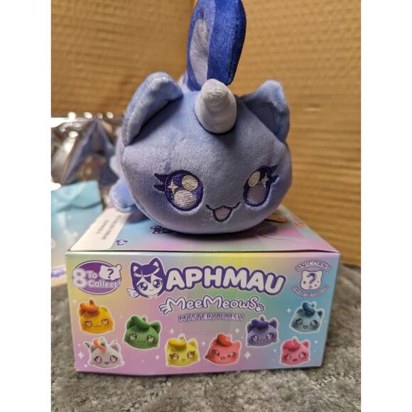 Aphmau MeeMeows PURPLE UNICORN CAT 6” Unicorns Limited Edition Mystery Plush - Picture 8 of 9